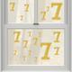 Gold Glitter Number 7 Cling Decals 36ct